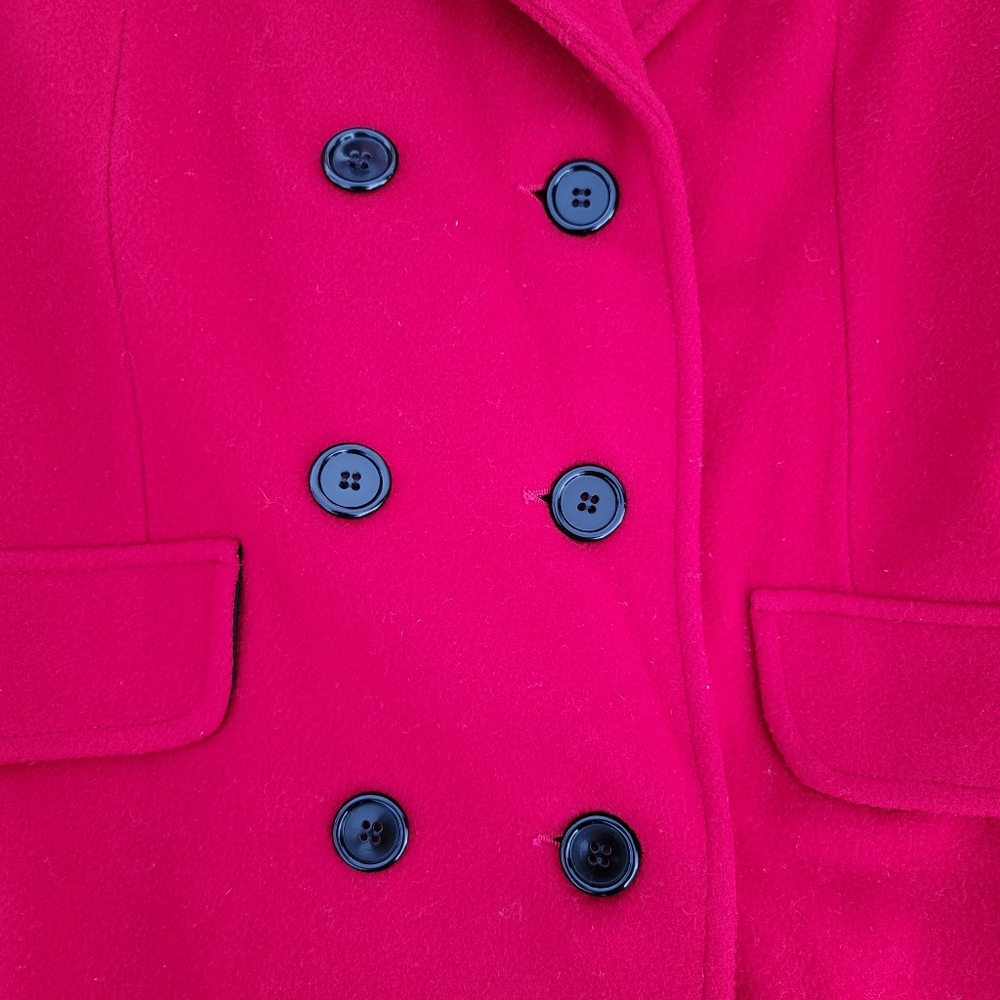 VINTAGE WOOL Women’s Long Coat Size 12/14 - Picture 3 of 8